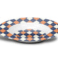 Argyle Bowl, Navy, Orange and Cream, Luxury Plastic, Choose Single or Set