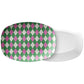 Argyle Serving Platter, Pink, Green, Cream, Luxury Plastic