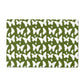 Pet Feeding Mat, Butterflies, Green and White