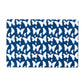 Pet Feeding Mat, Butterflies, Indigo Blue and White