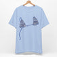 Bikini Top T-Shirt, Blue Nautical Stripes, Custom Personalization