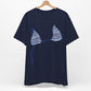Bikini Top T-Shirt, Blue Nautical Stripes, Custom Personalization