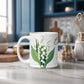 Personalized Birth Month Flower Mug, May - Lily of the Valley