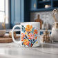 Personalized Birth Month Flower Mug, October - Marigold