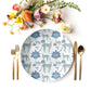 Safari Chic Dinner Plates with Cheetahs and Palm Trees by Alyssa Reuven