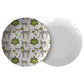 Safari Cheetahs Plate, Green, Luxury Plastic, Choose Single or Set