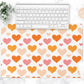 Hearts Pattern Counter Mat, Desk Pad, Choose Color