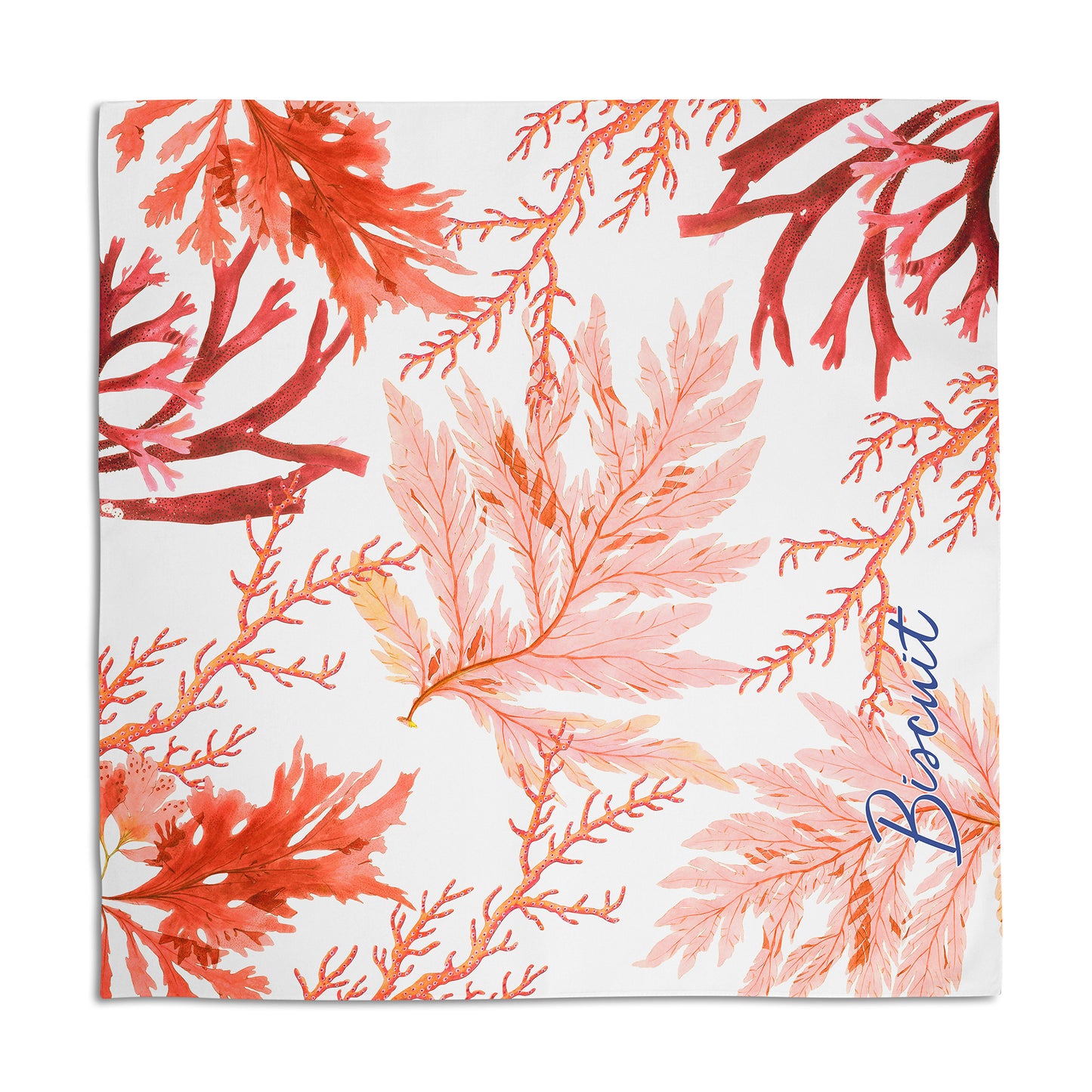 Sea Coral Personalized Dog Bandana, Custom Pet Bandana, Pink & Orange
