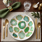 Luxury Emerald & Gold Gemstone Plastic Plates – Choose Single or Set