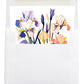 Personalized Birth Month Flower Boxed Notecards, February - Iris