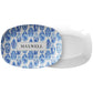Personalized Serving Platter, Chinoiserie, Ginger Jars, Blue and White, Luxury Plastic