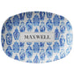 Ginger Jars Chinoiserie Serving Platter Personalized with Custom Name, Blue & White Serveware Gift
