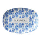 Ginger Jars Chinoiserie Serving Platter Personalized with Custom Name, Blue & White Serveware Gift