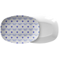 Gluten-Free Labeled Serving Platter – Blue/White, Luxe Plastic 10" x 14"