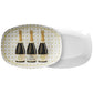 Hanukkah Celebration Personalized Serving Platter with Champagne Bottles Print, Luxury Plastic
