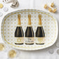 Hanukkah Celebration Personalized Serving Platter with Champagne Bottles Print, Luxury Plastic