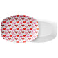 Personalized Heart Print Serving Platter, Valentine’s Day Gift, Red/Pink, Luxury Plastic