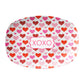 Personalized Heart Print Serving Platter, Valentine’s Day Gift, Red/Pink, Luxury Plastic