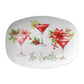 Personalized Holiday Serving Platter, Christmas Cocktails, Luxury Plastic