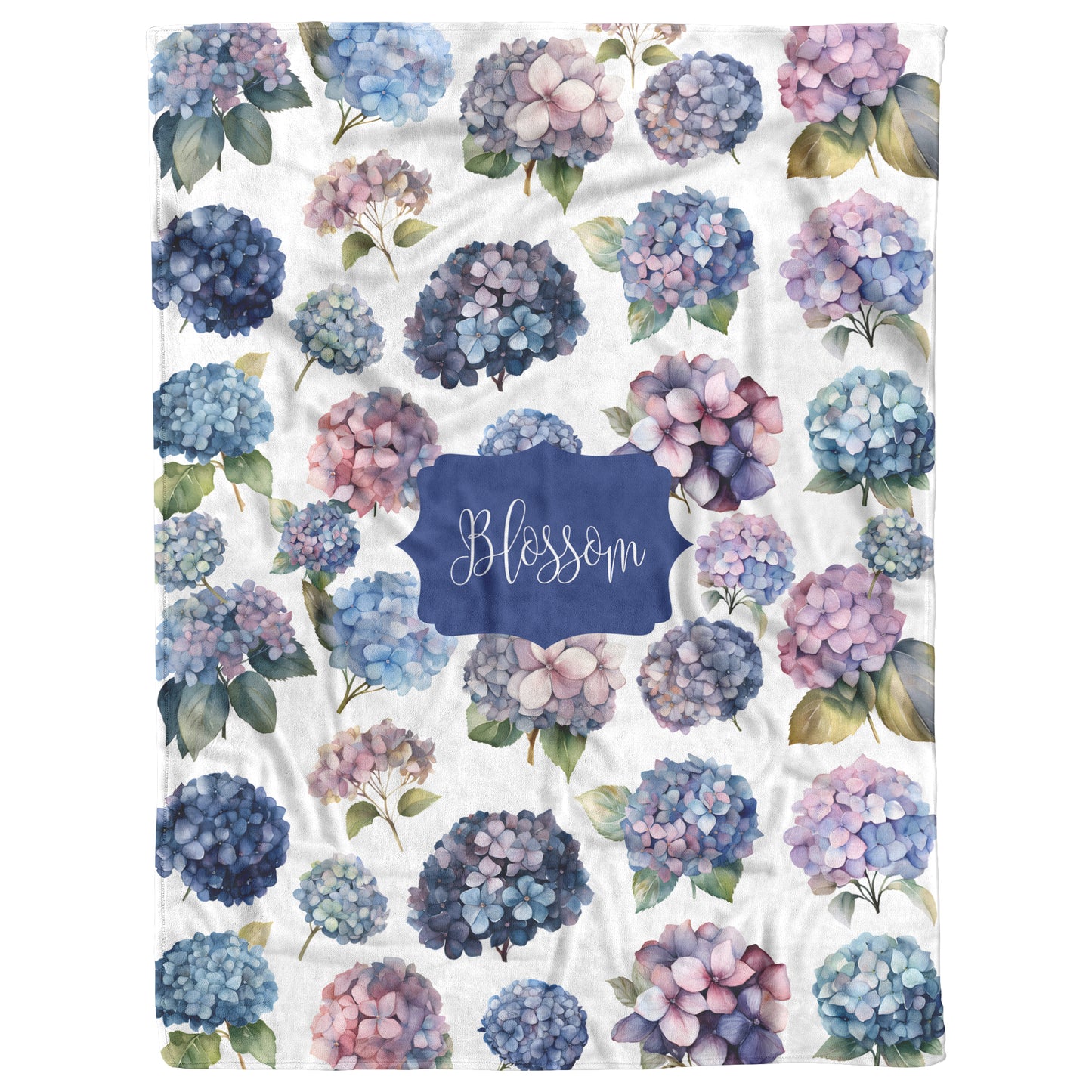 Personalized Pet Blanket, Hydrangea Flowers