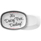 It's Dairy Free, Darling! Labeled Serving Platter – Black/White, Luxe Plastic 10" x 14"