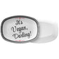 It's Vegan Darling! Labeled Serving Platter – Black/White, Luxe Plastic 10" x 14"