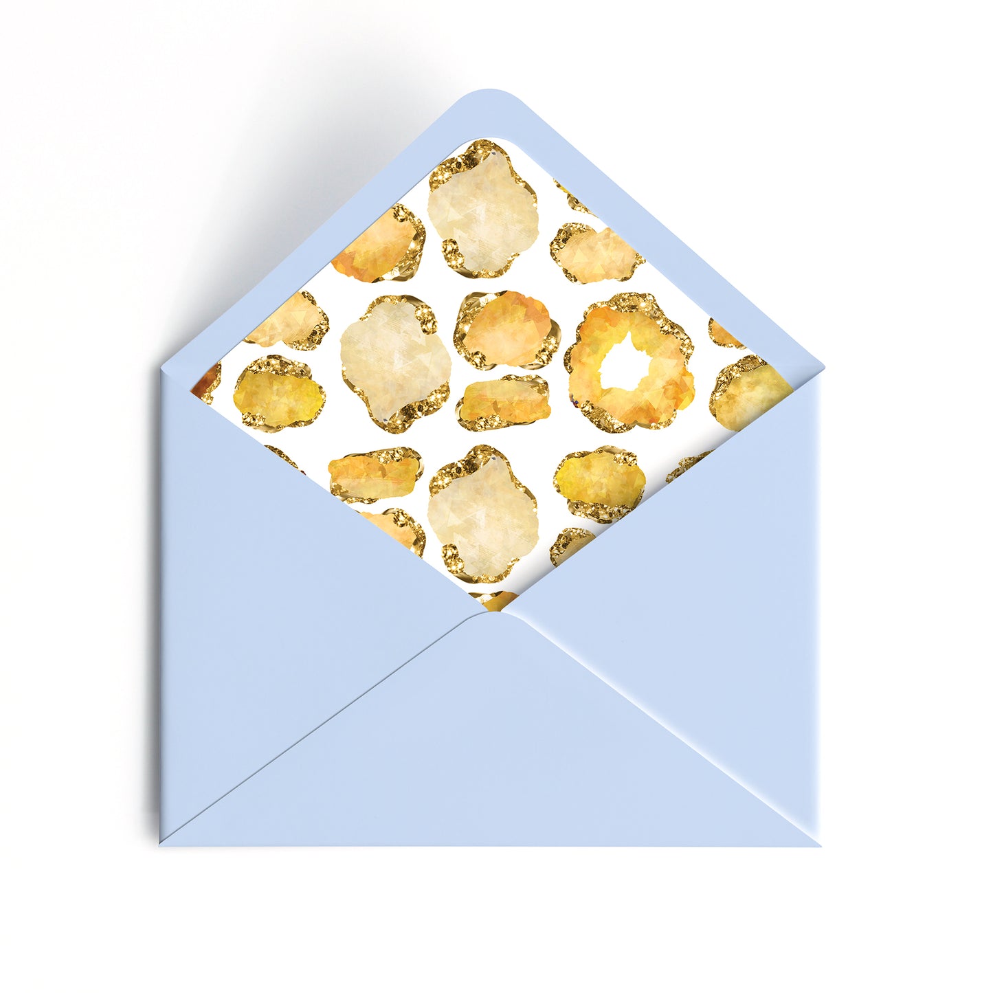 Personalized Gemstone Notecards – Custom Stationery Set, Citrine Geode