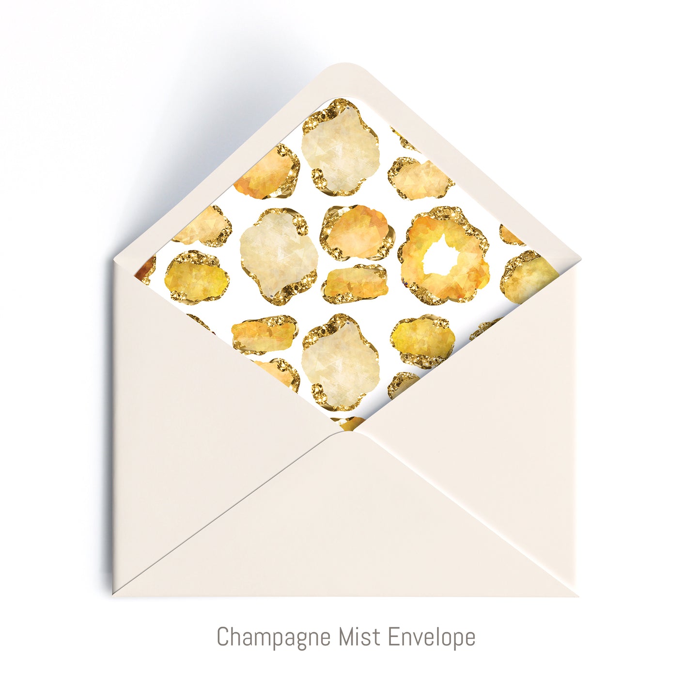 Personalized Gemstone Notecards – Custom Stationery Set, Citrine Geode