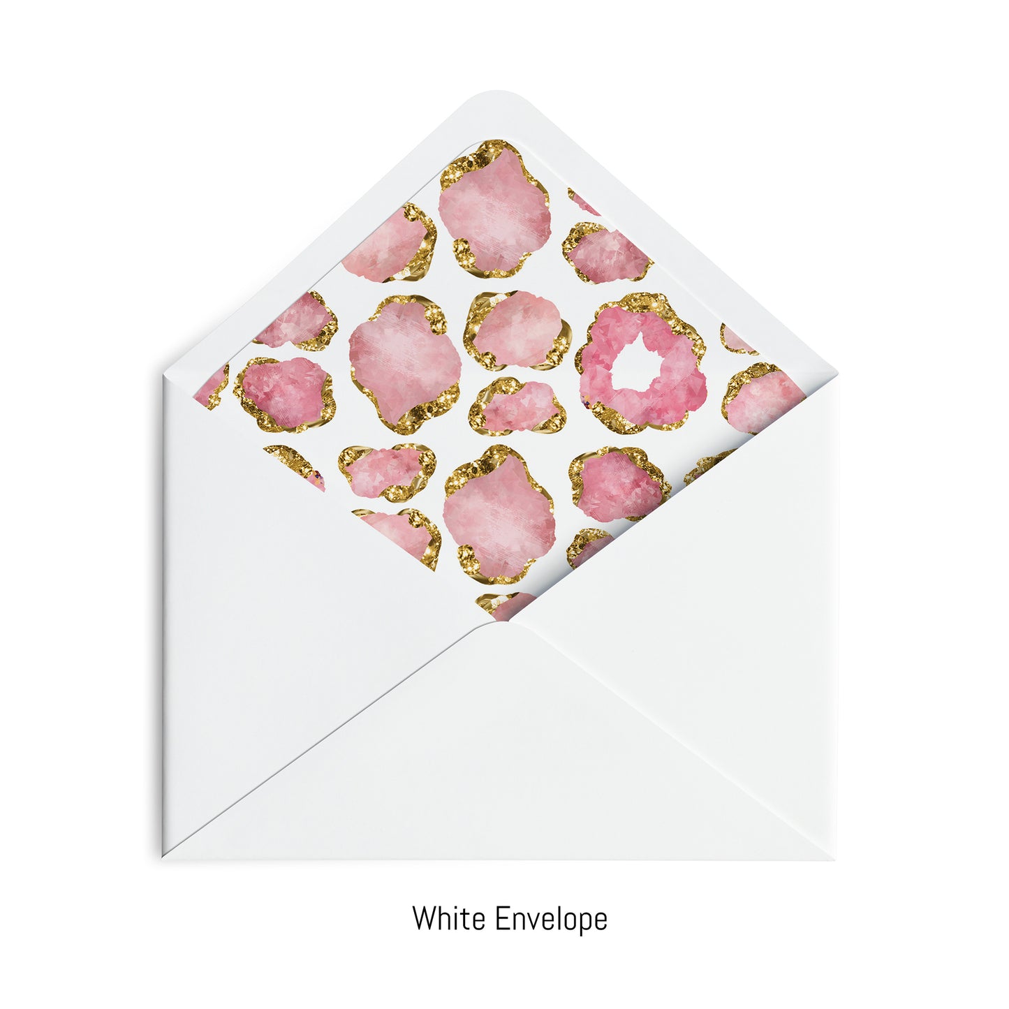 Personalized Gemstone Notecards – Custom Stationery Set, Rose Quartz Geode