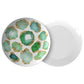 Luxury Emerald & Gold Gemstone Plastic Plates – Choose Single or Set