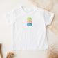 Macaron Stacked Toddler Tee Shirt, White