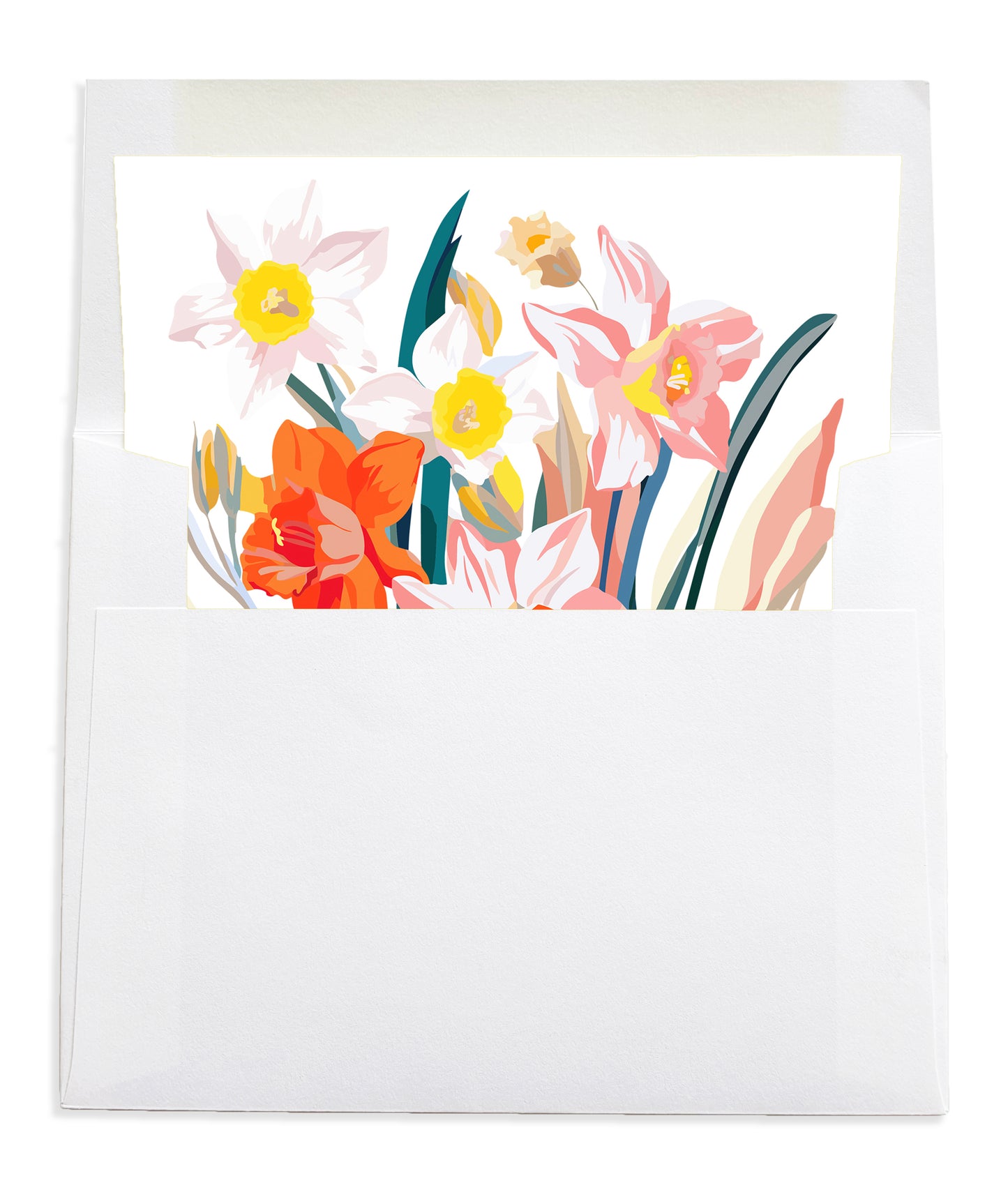 Personalized Birth Month Flower Boxed Notecards, March - Daffodil