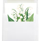 Personalized Birth Month Flower Boxed Notecards, May - Lily of the Valley