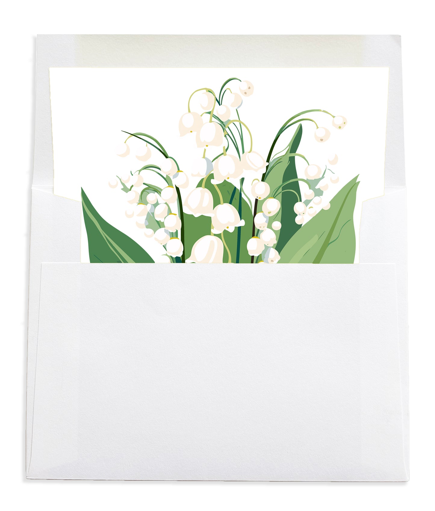 Personalized Birth Month Flower Boxed Notecards, May - Lily of the Valley