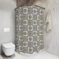 Mosaic Tile Shower Curtain, Gold and Ivory