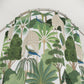 Lush Botanical Garden Shower Curtain – Tropical Trees, Ivory Pavilions & Peacocks