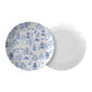 Chinoiserie Toile Dinner Plate, Blue and White, Luxury Plastic, Choose Single or Set
