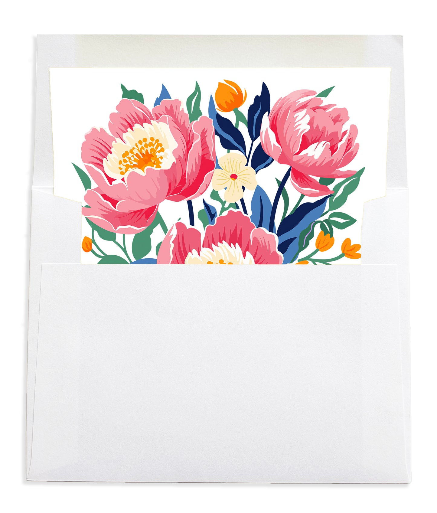 Personalized Birth Month Flower Boxed Notecards, November - Peony
