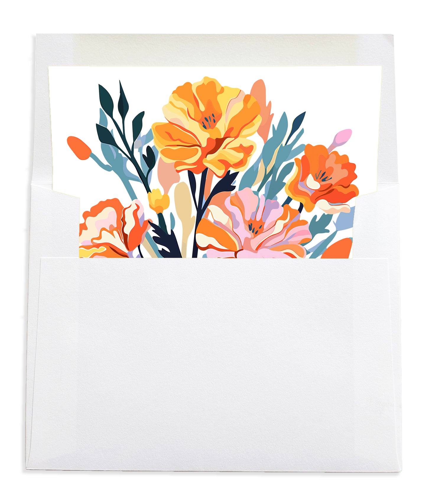 Personalized Birth Month Flower Boxed Notecards, October - Marigold