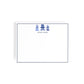 Personalized Chinoiserie Toile Notecards, Custom Stationery Set, Blue & White