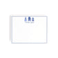 Personalized Chinoiserie Toile Notecards, Custom Stationery Set, Blue & White