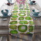 Gemstone Print Table Runner, Peridot and Gold