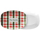 Personalized Christmas Serving Platter – Modern Tartan, Green, Red & Pink, Luxury Plastic