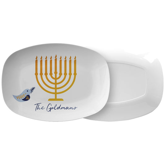 Personalized Serving Platter, Hanukkah Gift Custom, Luxury Plastic
