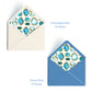 Personalized Gemstone Notecards – Custom Stationery Set, Aquamarine Geode