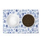 Pet Placemat, Chinoiserie, Toile, Blue and White, 12" x 18"
