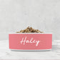 Personalized Ceramic Pet Bowl, Pink