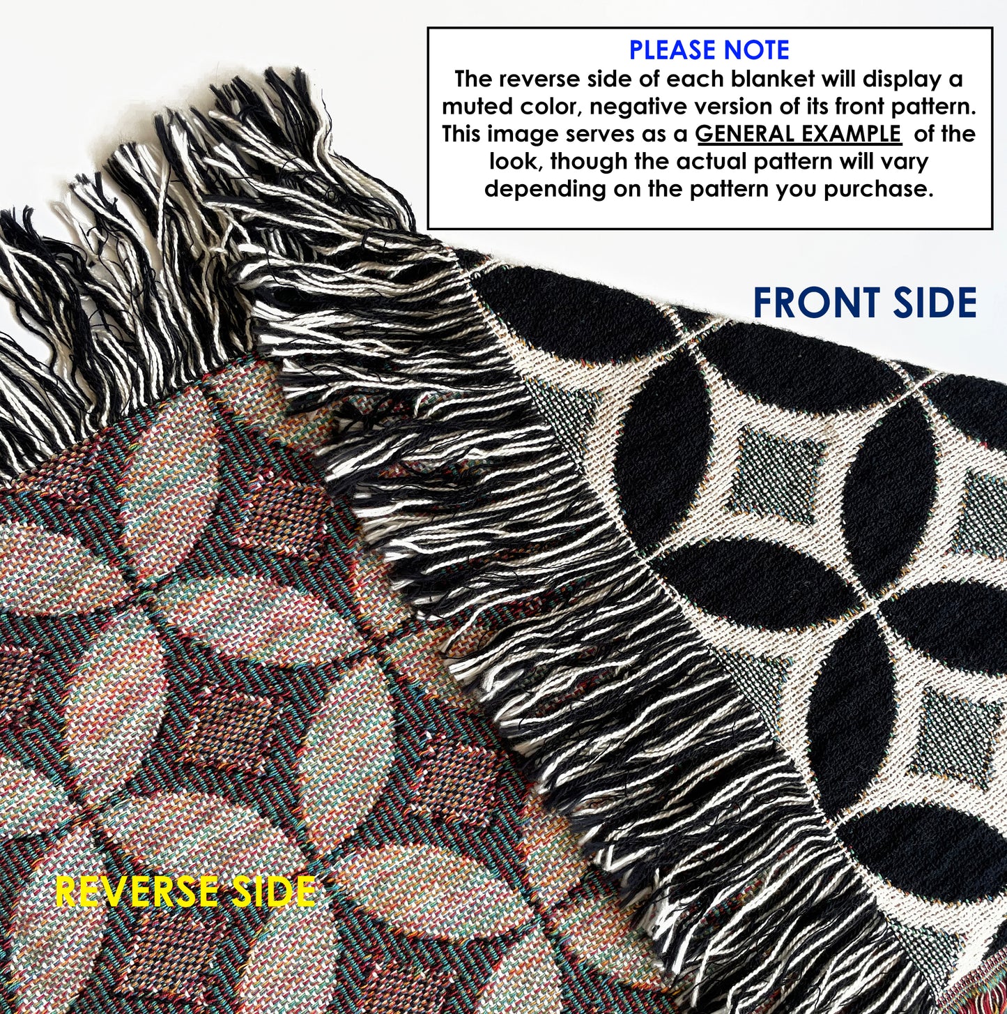 In My Cozy Era Argyle Woven Throw Blanket