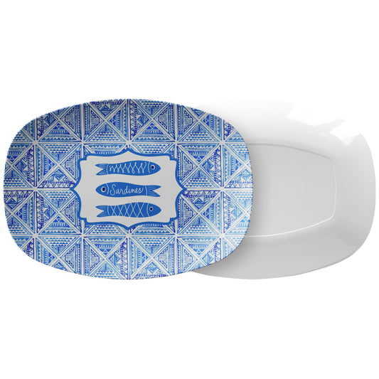 Sardines + Tiles Serving Platter, Luxury Plastic