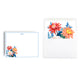 Floral print personalized notecard set with matching lined envelope and custom monogram